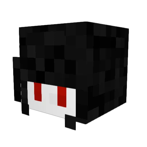 Moonlightlz Minecraft avatar head, 3D render