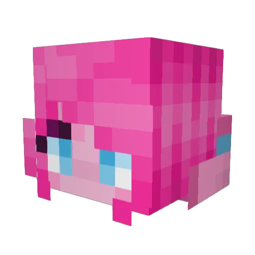 Moonlightmel Minecraft avatar head, 3D render