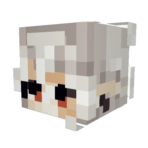 Moonlily1 Minecraft avatar head, 3D render