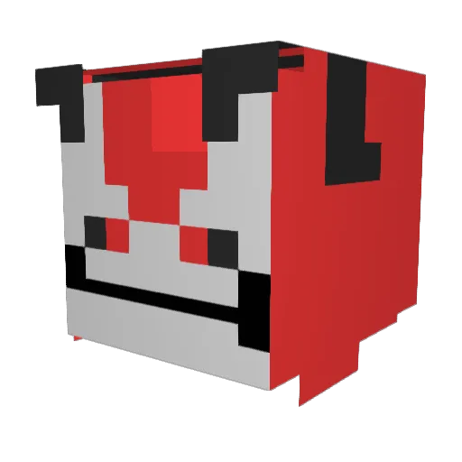 Moonline_ Minecraft avatar head, 3D render