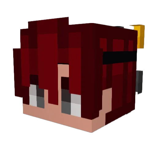 MoonlitSan Minecraft avatar head, 3D render