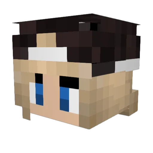 Moonlitwolf1 Minecraft avatar head, 3D render