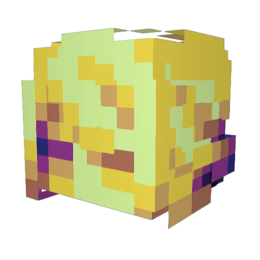 Moonlizards Minecraft avatar head, 3D render