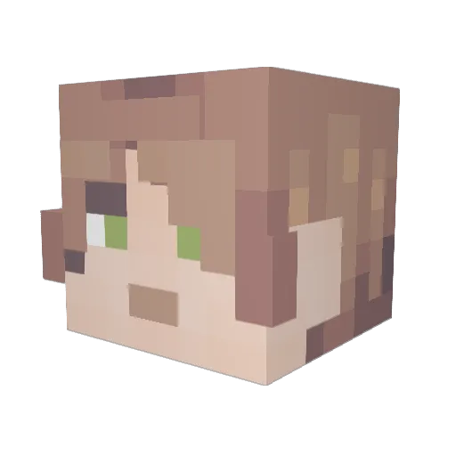 MoonnNightT Minecraft avatar head, 3D render