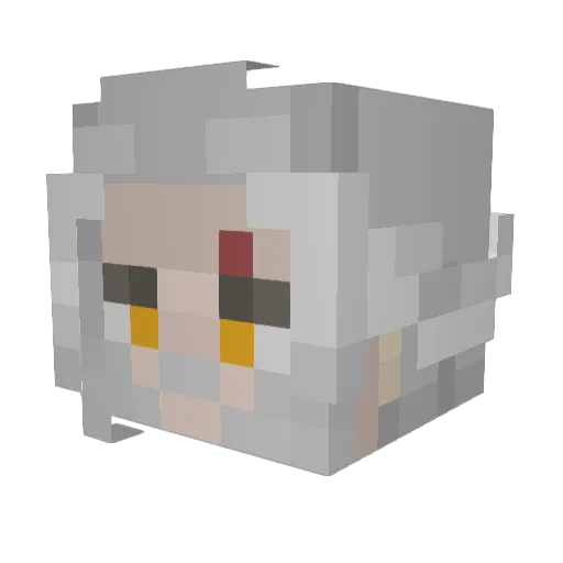 Moonnette_ Minecraft avatar head, 3D render