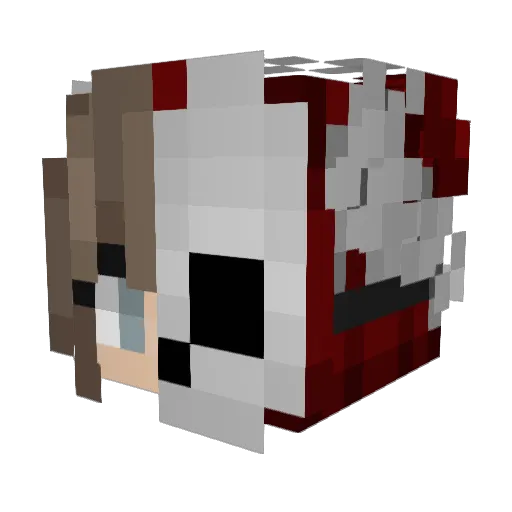 Moonnight_Luna Minecraft avatar head, 3D render