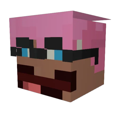 Moonpig13 Minecraft avatar head, 3D render