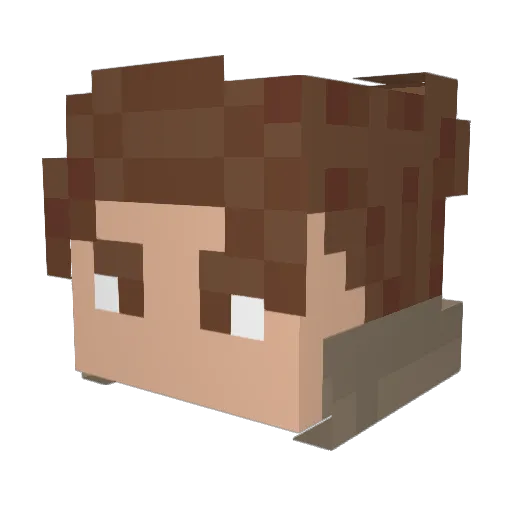 Moonray69 Minecraft avatar head, 3D render
