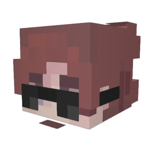 Moonrqys Minecraft avatar head, 3D render