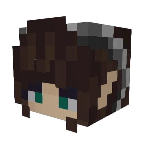 MoonsHellebore Minecraft avatar head, 3D render