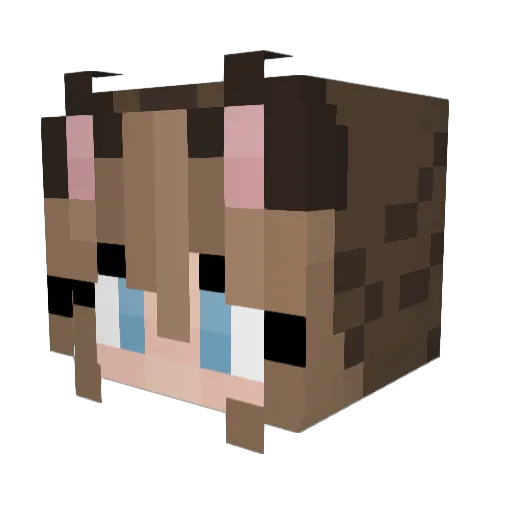 MoonsLake Minecraft avatar head, 3D render