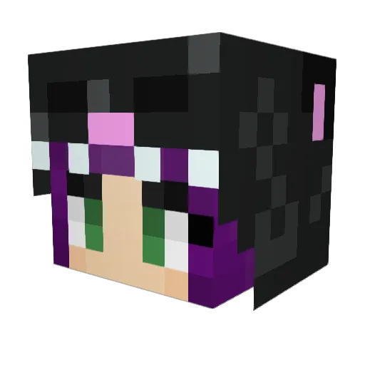 Moonsens Minecraft avatar head, 3D render