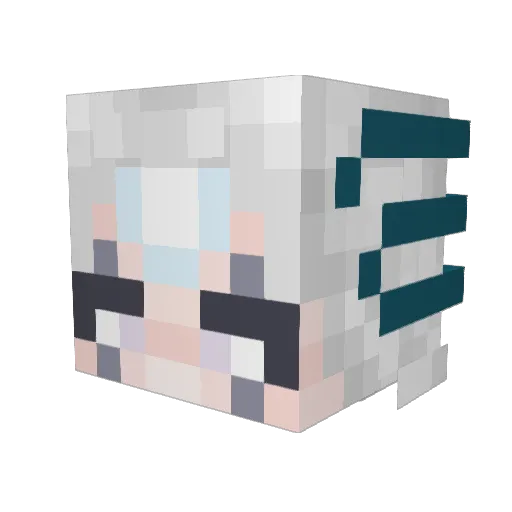 Moonshaade Minecraft avatar head, 3D render