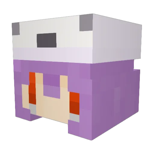 Moonsider_ Minecraft avatar head, 3D render