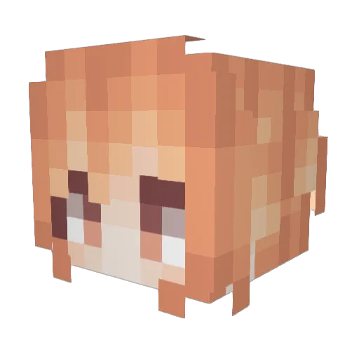 Moonsilence Minecraft avatar head, 3D render
