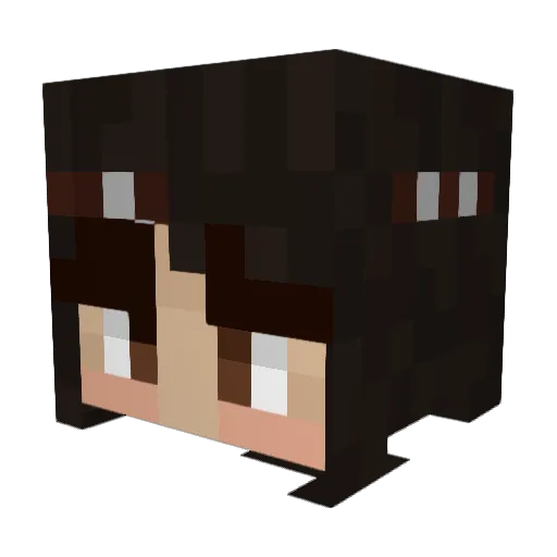 Moonsor Minecraft avatar head, 3D render