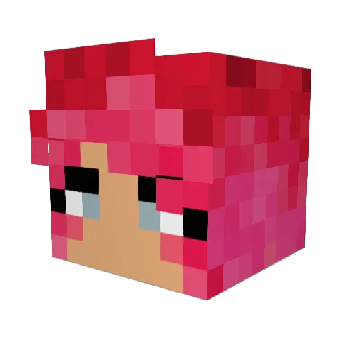 Moonspar Minecraft avatar head, 3D render