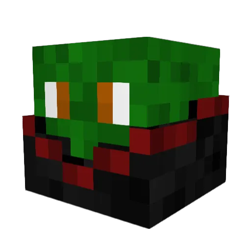 Moonsruck Minecraft avatar head, 3D render
