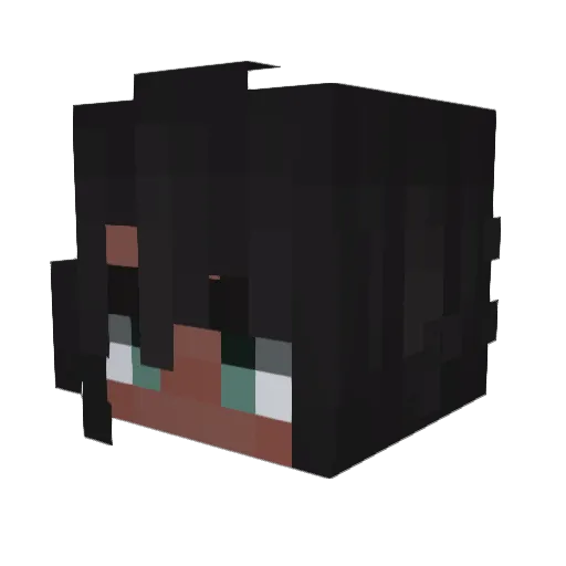 Moonss Minecraft avatar head, 3D render