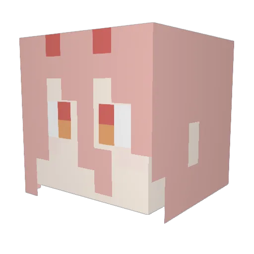 Moonst0ne Minecraft avatar head, 3D render