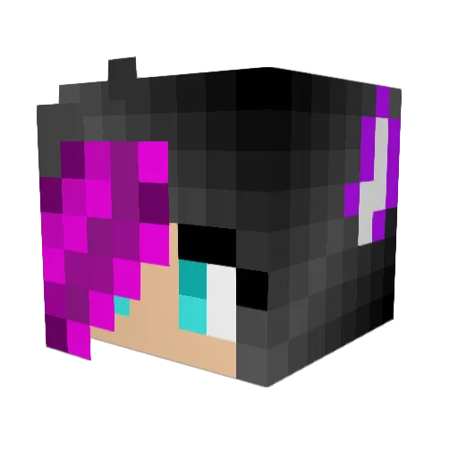 Moonstar001 Minecraft avatar head, 3D render