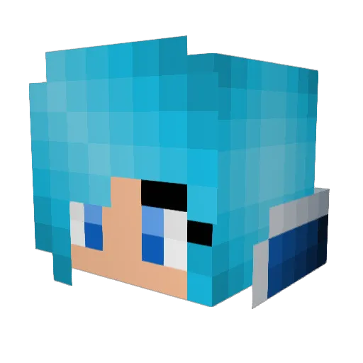 Moonstar44 Minecraft avatar head, 3D render