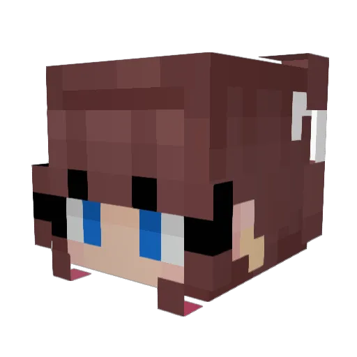 Moonstarrr_ Minecraft avatar head, 3D render