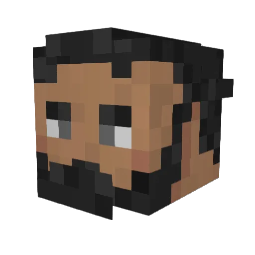 Moonster_Man Minecraft avatar head, 3D render