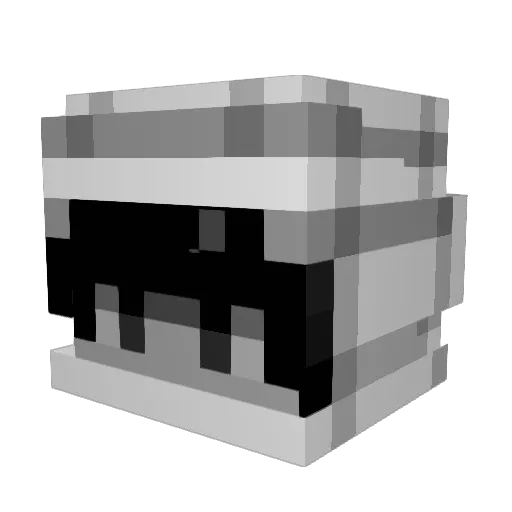Moonstock Minecraft avatar head, 3D render