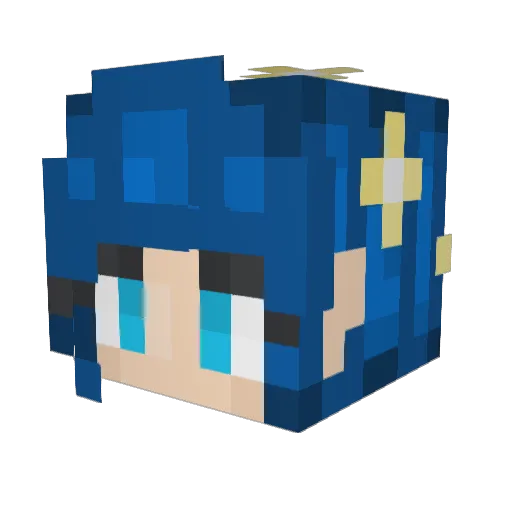 Moonstone1278 Minecraft avatar head, 3D render
