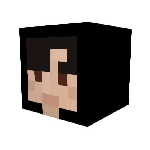 Moontalk Minecraft avatar head, 3D render