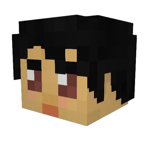 Moonteddy Minecraft avatar head, 3D render