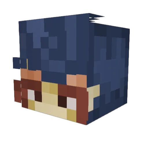 Moonung_ Minecraft avatar head, 3D render