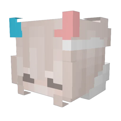 MoonveilRose Minecraft avatar head, 3D render