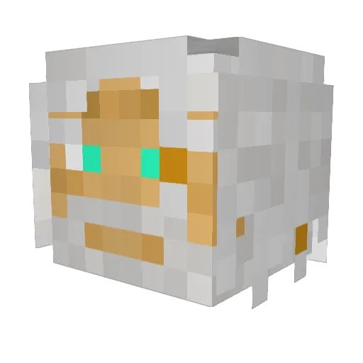 Moonwail Minecraft avatar head, 3D render