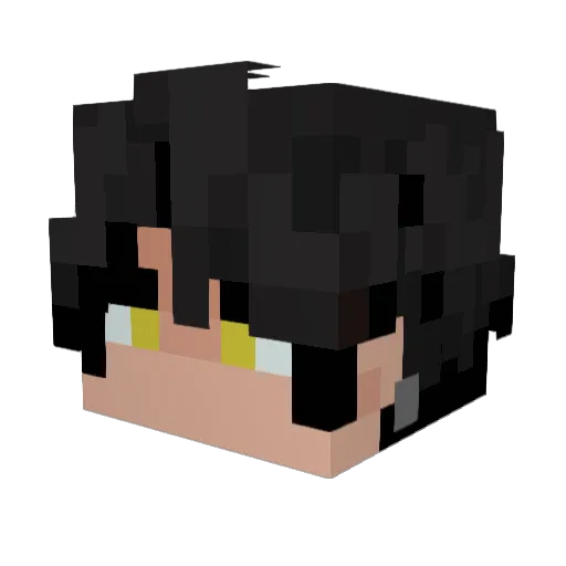 Moonwake Minecraft avatar head, 3D render