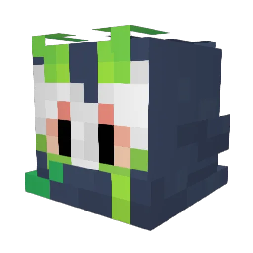 Moonwarder Minecraft avatar head, 3D render