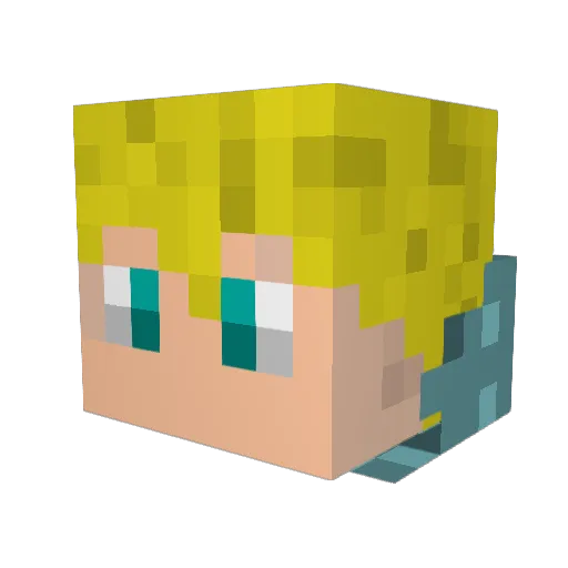 Moonwatcher2001 Minecraft avatar head, 3D render