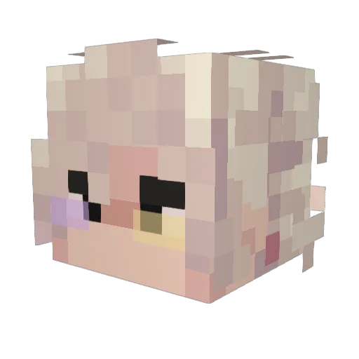 Moonwayy Minecraft avatar head, 3D render