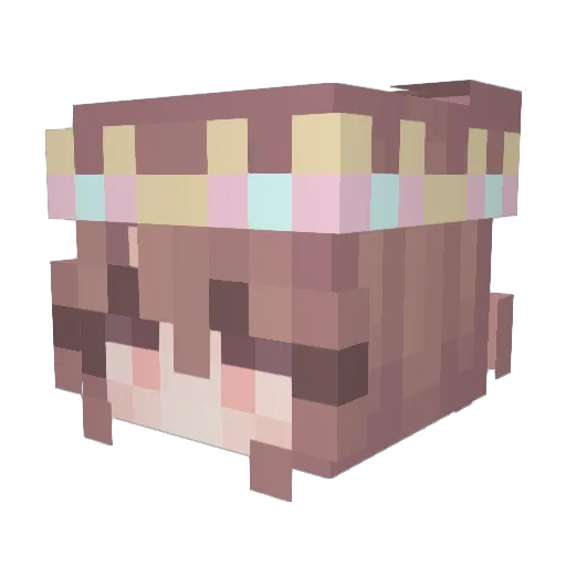 Moonwolf120 Minecraft avatar head, 3D render