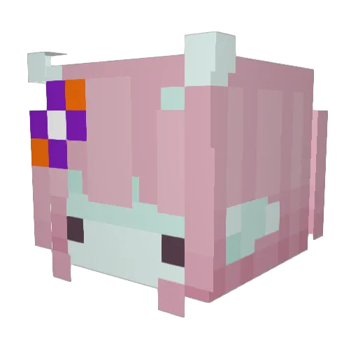 Moonxxz Minecraft avatar head, 3D render