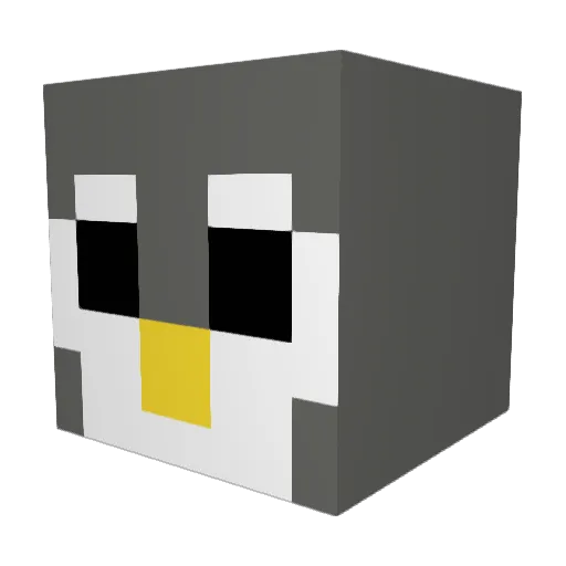 Moony3 Minecraft avatar head, 3D render