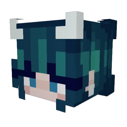 Moony739 Minecraft avatar head, 3D render