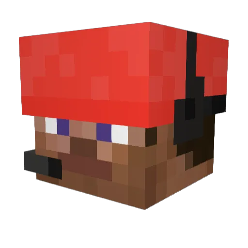 MoonyFrog Minecraft avatar head, 3D render