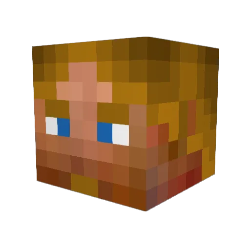 MoonyLuna_r Minecraft avatar head, 3D render