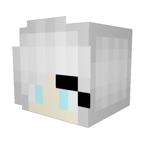Moonycide Minecraft avatar head, 3D render