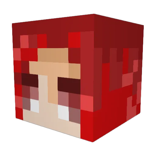 Moonycrystal Minecraft avatar head, 3D render