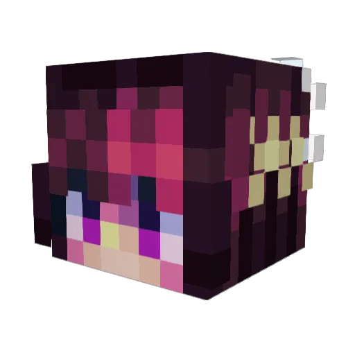 Moonyxe Minecraft avatar head, 3D render
