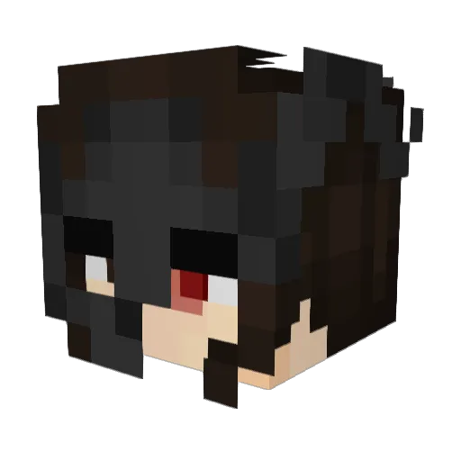 Moonze Minecraft avatar head, 3D render