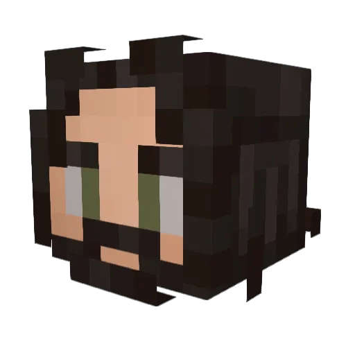 Mooobaba Minecraft avatar head, 3D render